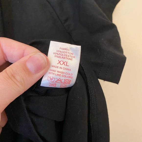 Black Front Tie Crop Top - Picture 3 of 3